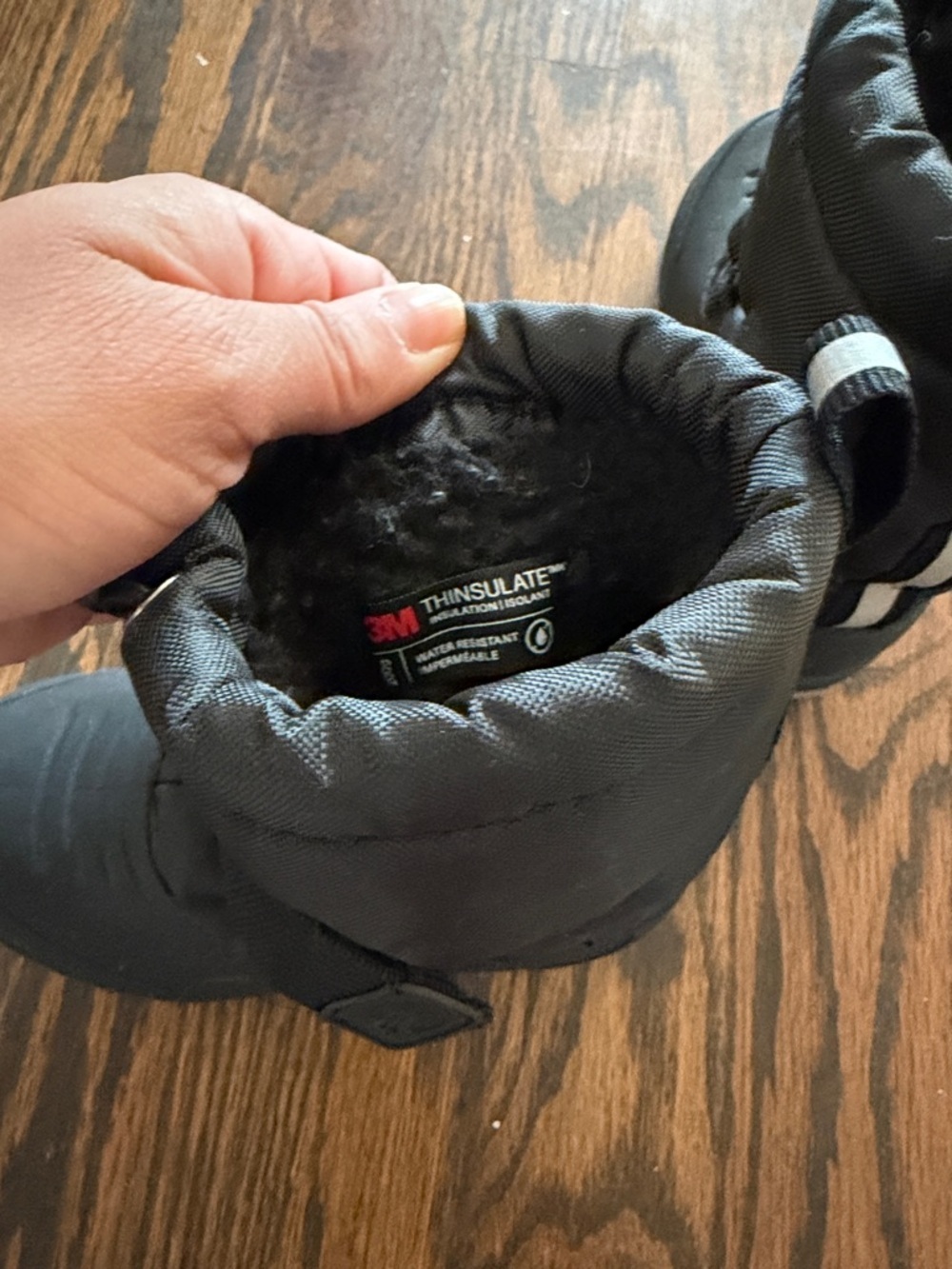 Northside Black Kids Snow Boots with Toggle Closure - Picture 3 of 5